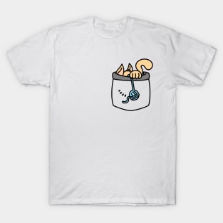 Cat in Pocket PLAYING T-Shirt